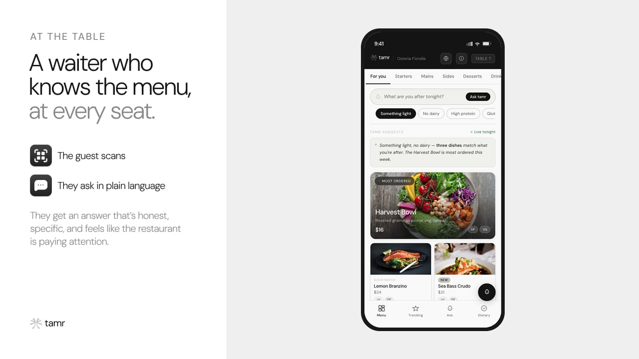 The Mobile app of Tamr